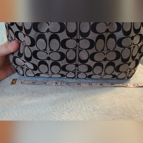Coach Black and Gray Monogram Shoulder Bag - Picture 7 of 14